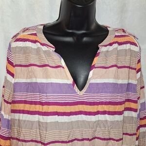 a.n.a Pink and Purple Boxy Tunic Top
